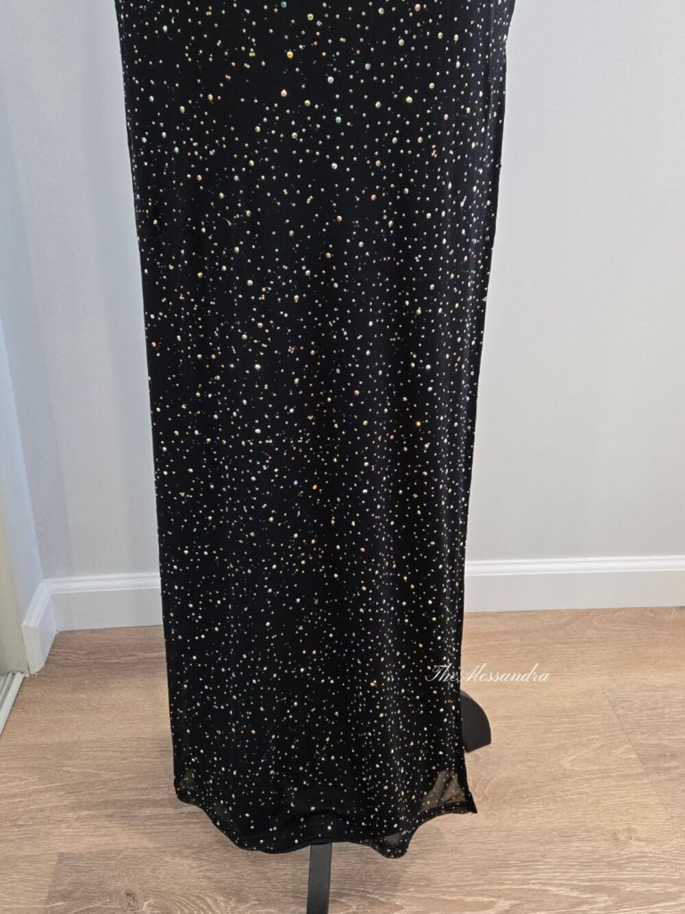 Lulus Black Rhinestone Maxi Dress Small New With Tags - Picture 16 of 17